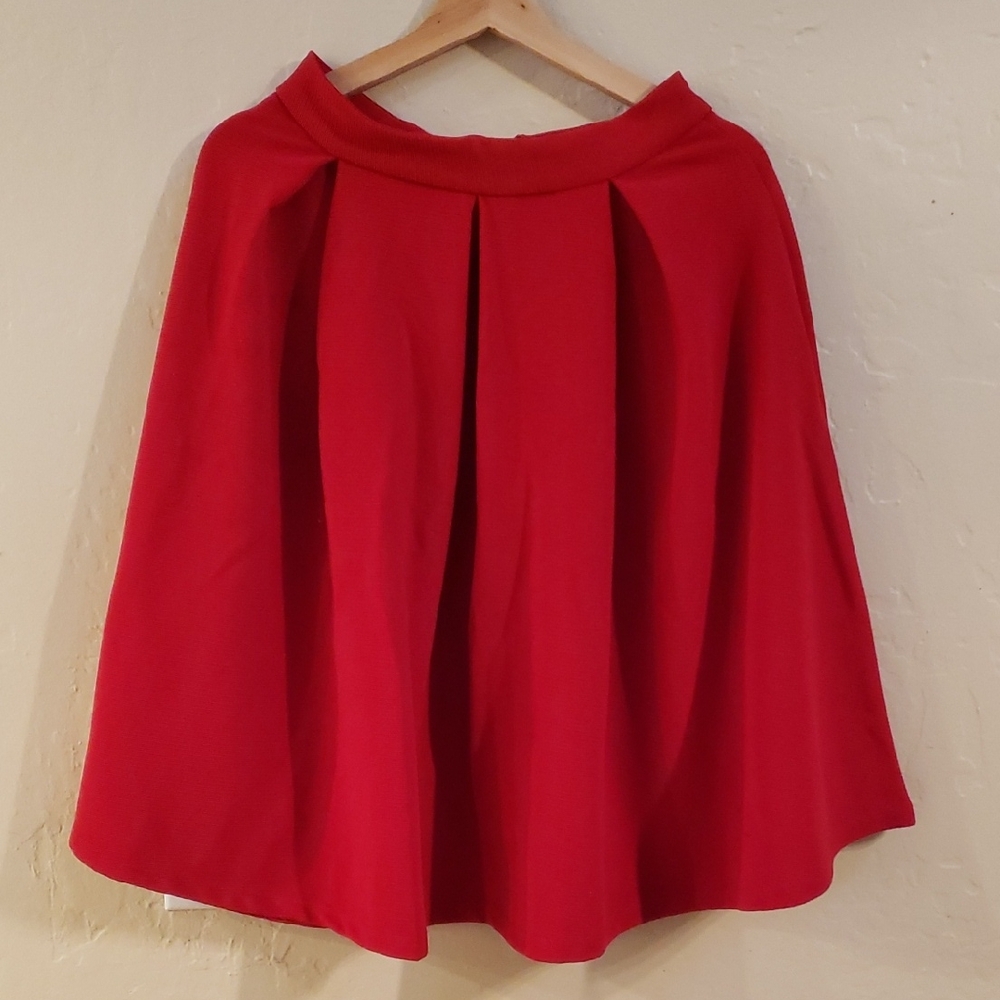 Forever 21 Vibrant Red A-Line Skirt